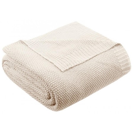 Ink Plus Ivy Kids Bree Knit Blanket - Ivory, Twin II51-724